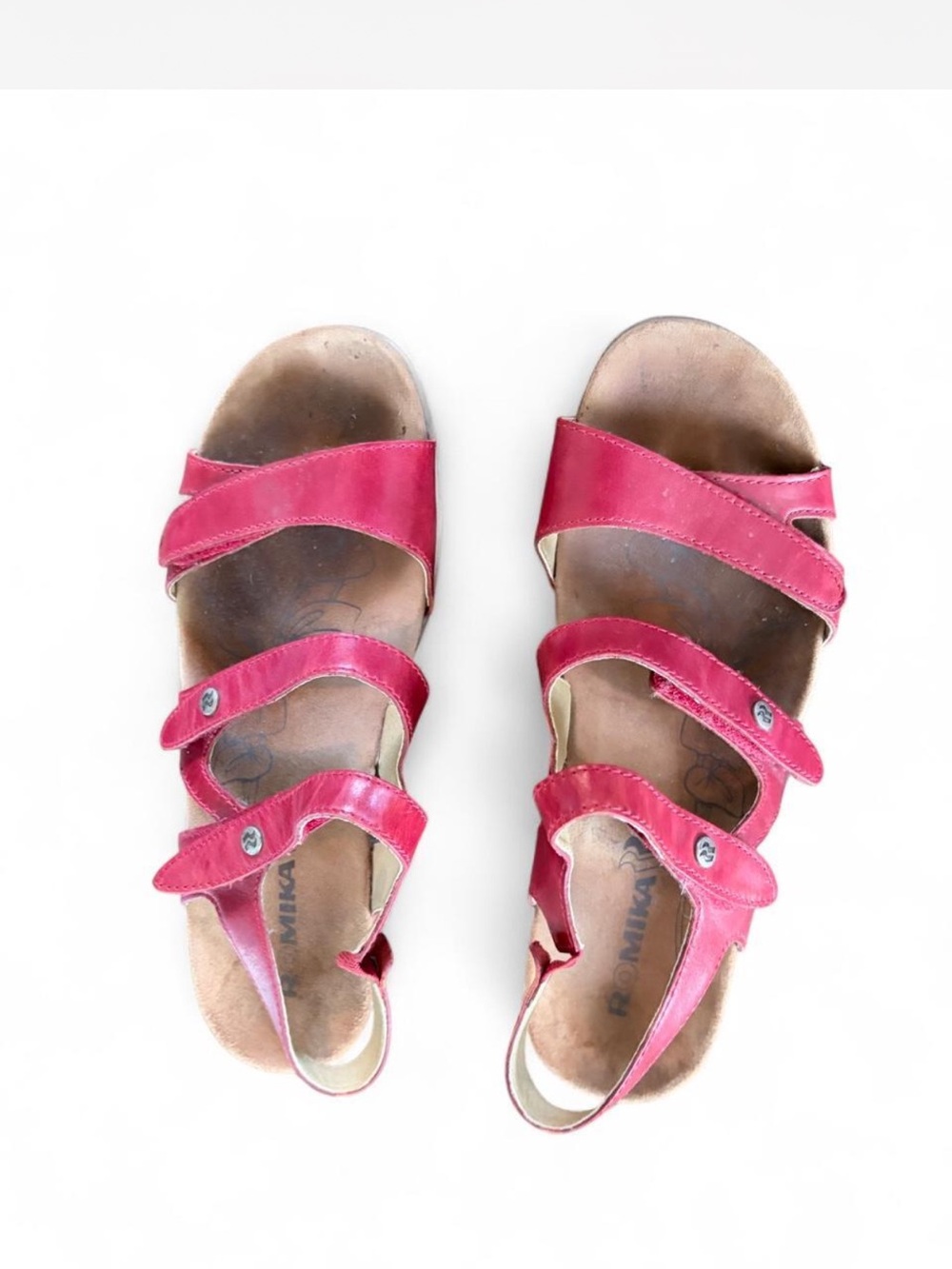 Women’s Red Multi-Strap Comfort Sandals